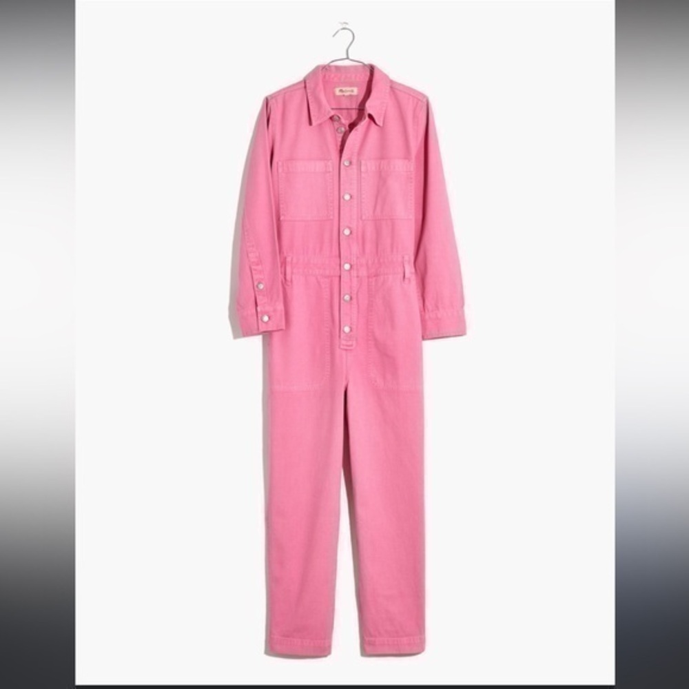 Madewell garment - dyed relaxed jumpsuit pink